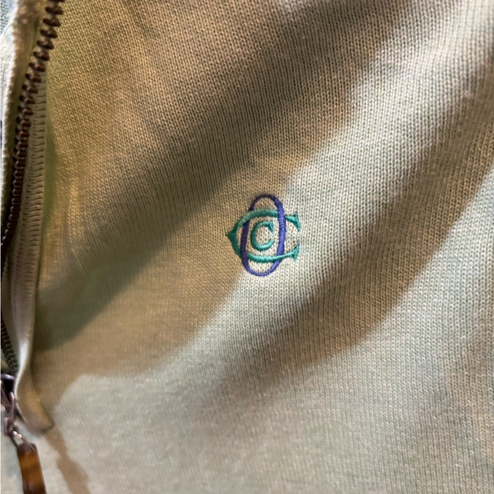 Peter Millar Women’s Silk Cotton Quarter Zip Sweater – Mint Green – Size M - Picture 7 of 12